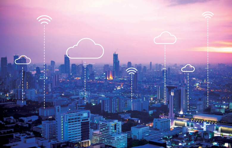 Private cloud Australia technology depicted over a futuristic city skyline, reflecting secure cloud computing and digital infrastructure growth.